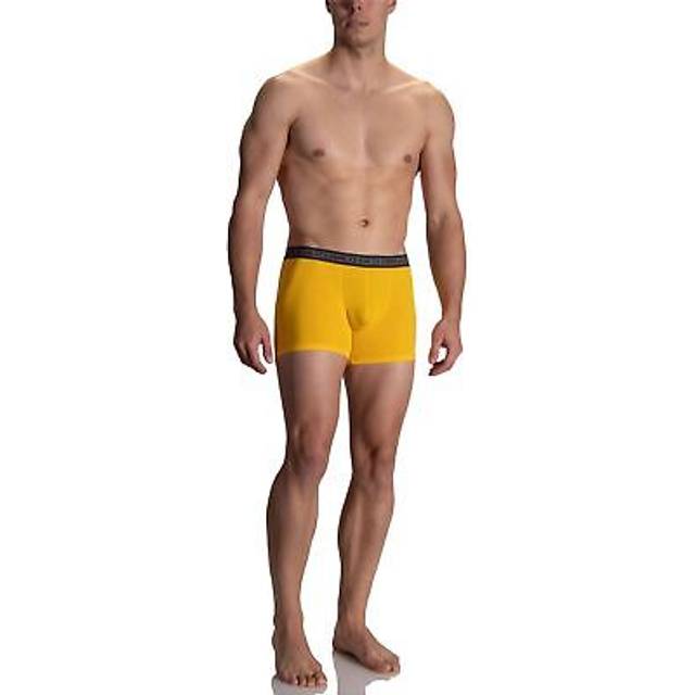 Olaf benz xl/38" red 1601 boxer pant mens underwear cotton short male yellow