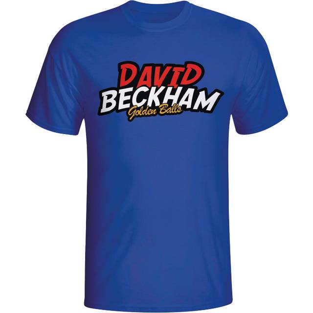 David Beckham Comic Book T-shirt (blue) - Kids Men's XS Polyester Argentina Made By: Gildan
