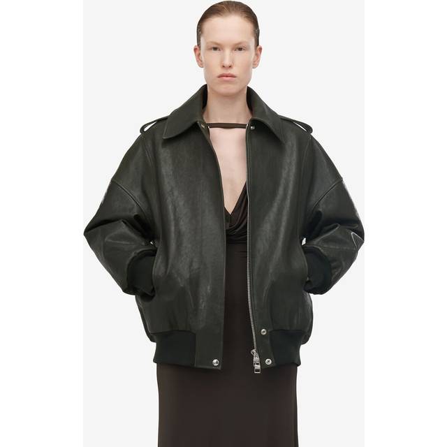 ALEXANDER MCQUEEN Aviator Bomber Jacket - Green
