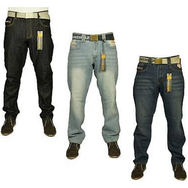 Kam mens casual jeans straight leg denim pants trousers for men uk, 30w to 32w