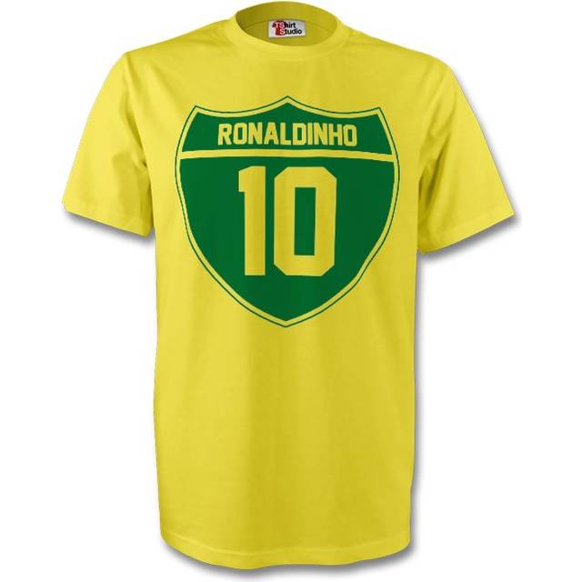 Ronaldinho Brazil Crest Tee (yellow) - Kids Men's XS Polyester Made By: Gildan
