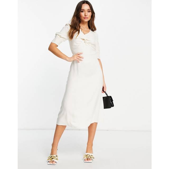 Closet London Cream Twist A-Line Dress