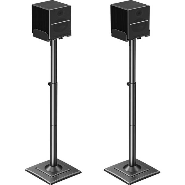 ELIVED Adjustable Height Speakers Stands, Extend 865mm to 1100mm, Spring Loaded Floor Speaker Stand Holds
