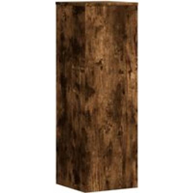 vidaXL Plant Stand Smoked Oak 33x33x100 cm Engineered Wood - Brown