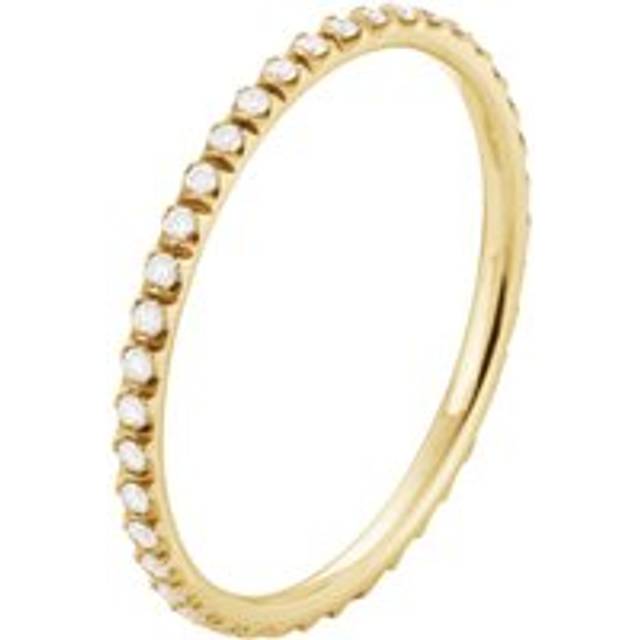 Georg Jensen Signature 18ct Yellow Gold Diamond Small Ring - 51