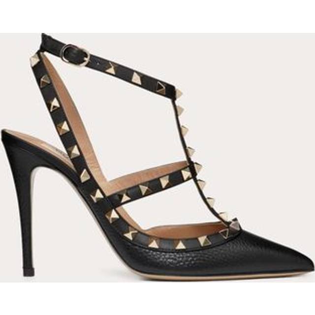 Valentino Rockstud Caged 100 Grainy Leather Pump