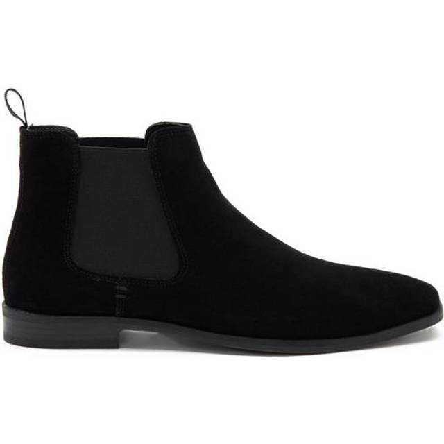 'Addison' Formal Suede Chelsea Boots - Black - 7