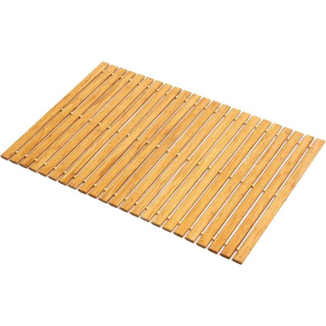MantraRaj Bamboo Roll Up Bath Duckboard Mat 40X60 cm Non Slip Bathroom Shower Mat Spa Sauna Mat Rectangular Luxury Modern Duckboard