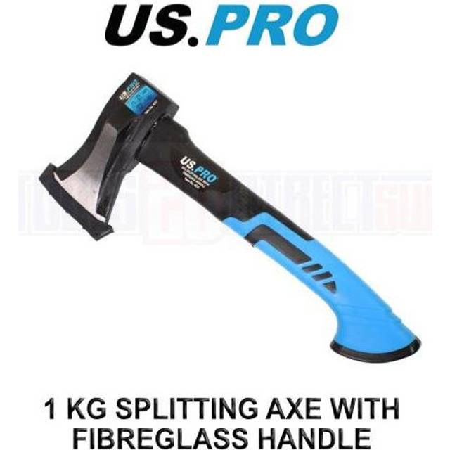 US PRO Tools 1KG Splitting Axe With Fibreglass Handle Log Splitting Maul 4537