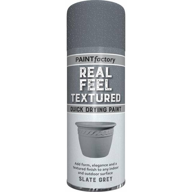 Paint factory real feel textured slate grey quick drying spray paint 400ml