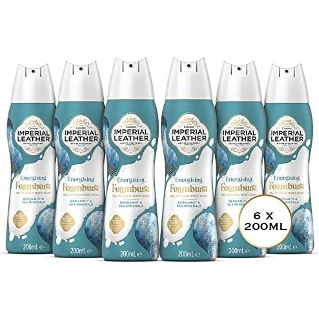 Imperial Leather Foamburst - Energising Body Wash, Bergamot & Sea Minerals Fragrance, with Luxurious Foam Lather - Gentle Skin Care Bulk Buy (6 X