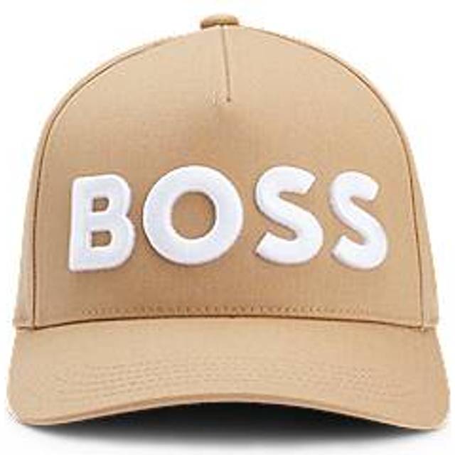 Boss, Caps, male, Brown, ONE SIZE, Stylish Camel Cotton Baseball Cap