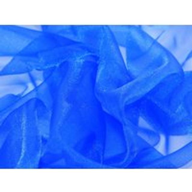 Deadstock Crystal Organza Fabric Royal Blue