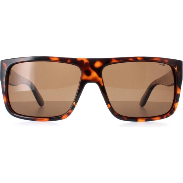 INVU Rectangle Mens Demi Tortoise Brown Polarized B2130 - One Size