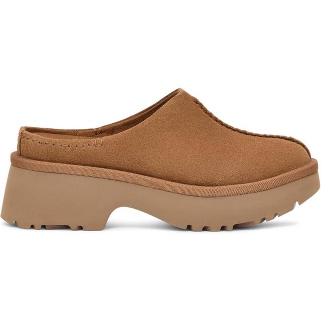 UGG® New Heights Clog for Women in Brown, Size 8, Suede/Polyester - Chestnut