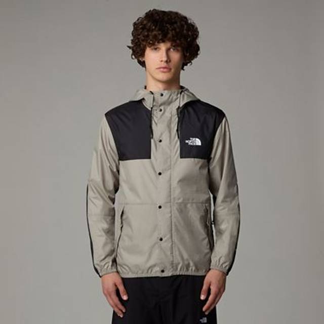 The North Face Mens Clay/grey Seasonal Mountain Brand-print Regular-fit Shell Jacket M