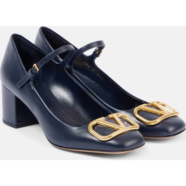 Valentino Garavani Navy VLogo Mary Jane Heels - M30 MARINE - IT 36
