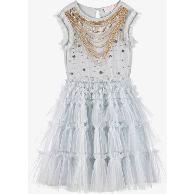 Tutu Du Monde Girls Illusion Blue Kids Spirit Festival Sequin-and-beads-embellishment Woven Dress 4-11 Years 4-5 - ILLUSION BLUE