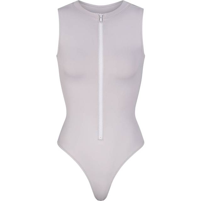 Skims Womens Chrome Recycled Swim Sleeveless Swimsuit S - CHROME