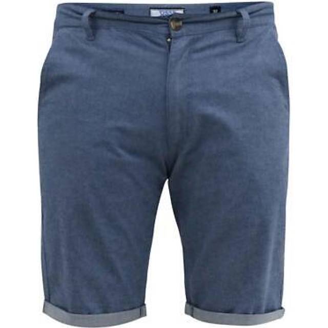 Size 46 Mens D555 Big & Tall Blue Stretch Chambray Shorts Big & Tall