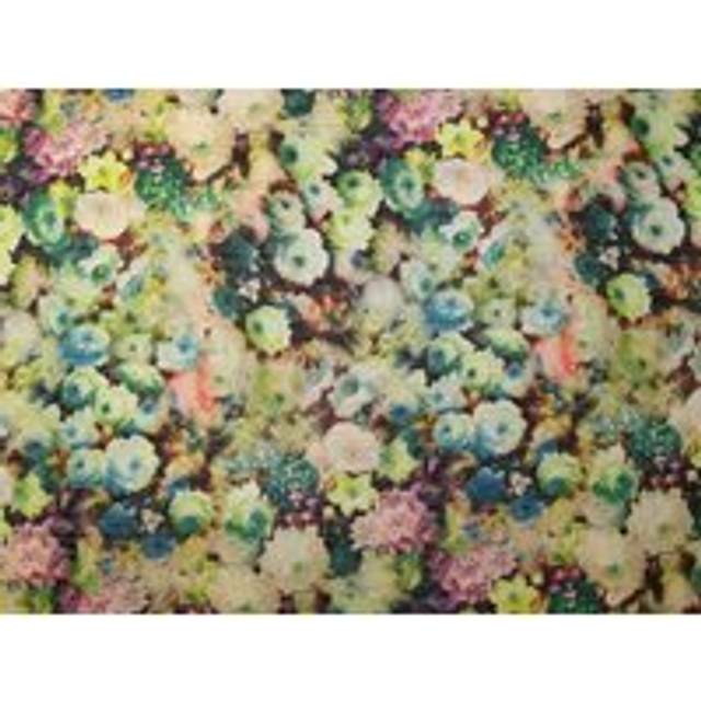 Deadstock Metallic Woven Brocade Fabric Green