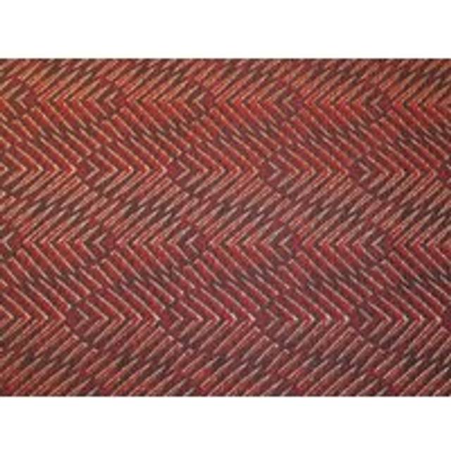 Deadstock Metallic Woven Brocade Fabric Red