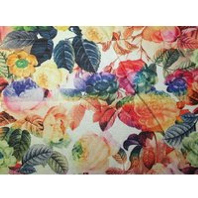 Deadstock Metallic Woven Brocade Fabric Orange