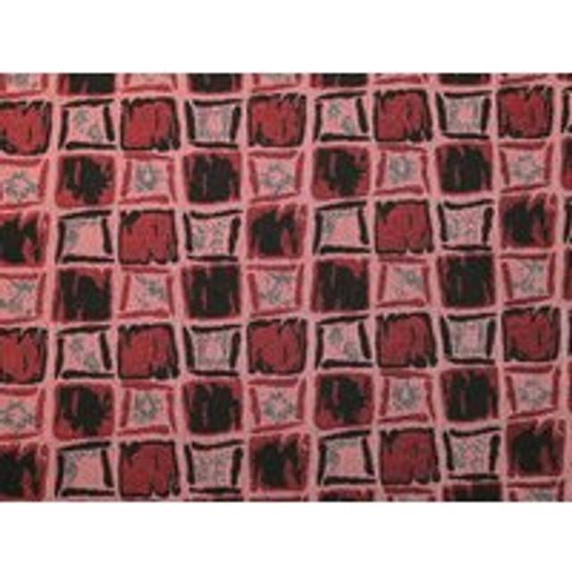 Deadstock Metallic Woven Brocade Fabric Red