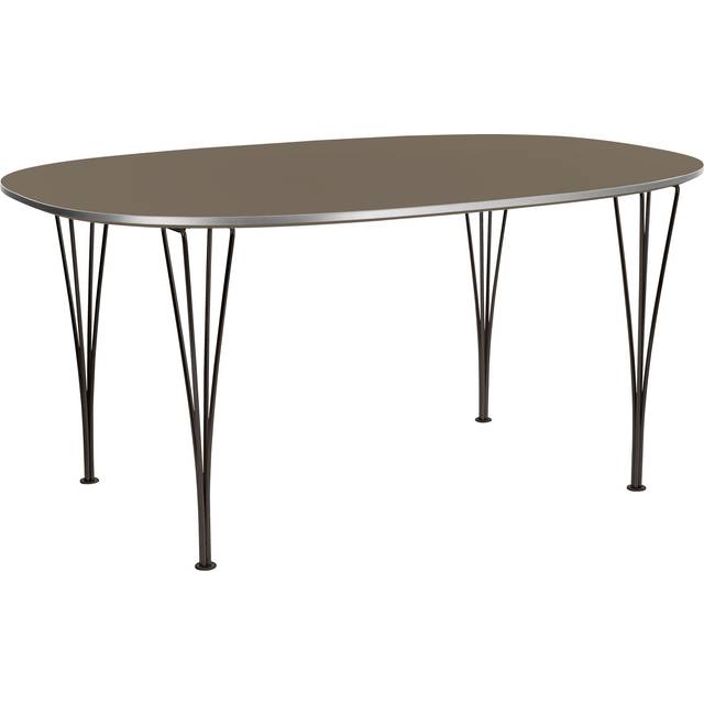 Fritz Hansen - Superellips B614 – 240x120 cm Brown Ottowa/Chrome - Matbord - Arne Jacobsen,Bruno Mathsson,Piet Hein - Brun - Metall/Trä