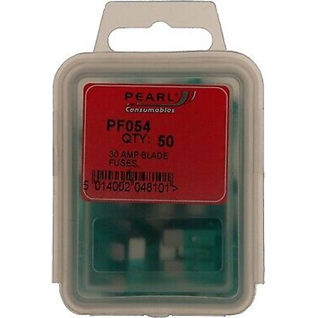 PEARL CONSUMABLES Fuses - Standard Blade - 30A - Pack of 50 - PF054 - Colour Coded