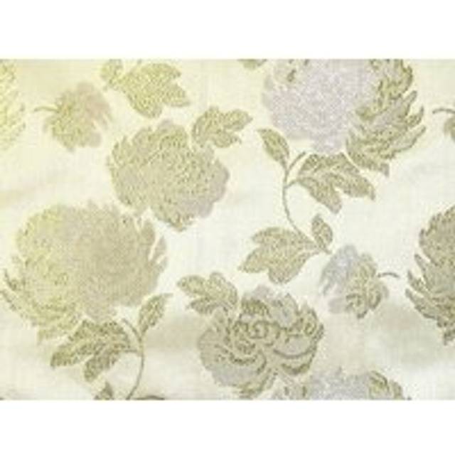 Deadstock Metallic Woven Brocade Fabric Cream