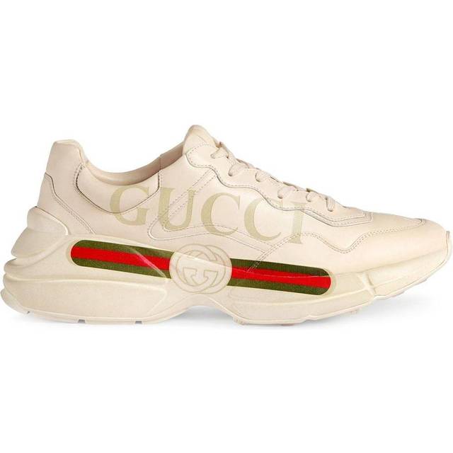 Gucci - Rhyton Logo-Print Leather Sneakers - Men - Neutrals - UK 7