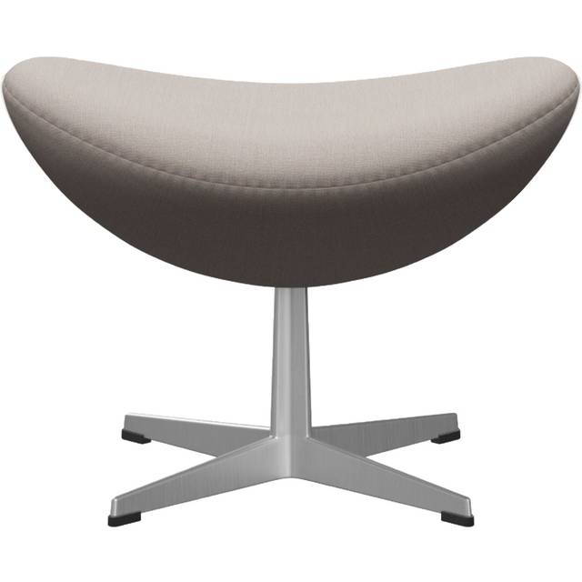 Fritz Hansen - 3127 Ägget Fotpall, Christianshavn 1120 Satin polished aluninium - Fotpallar - Arne Jacobsen - Metall/Textilmaterial/Syntetiskt