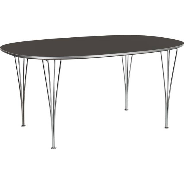 Fritz Hansen - B611 Superellips, 90x135 cm, Laminat, Vit, Krom - Matbord - Arne Jacobsen,Bruno Mathsson,Piet Hein