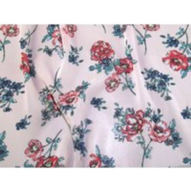 Deadstock Crinkle Sheer Chiffon Fabric Pink & Coral