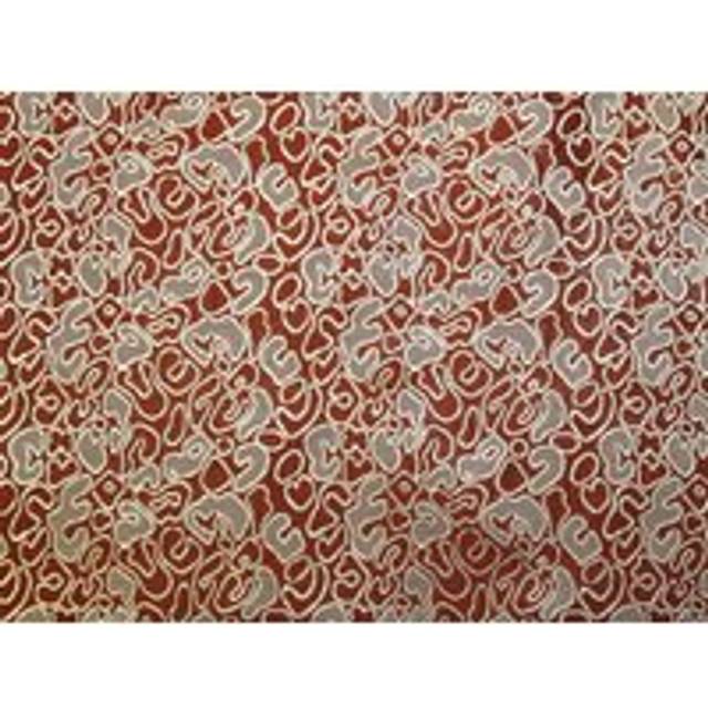 Deadstock Metallic Woven Brocade Fabric Orange & Gold