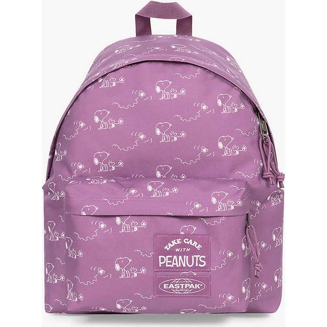 Eastpak Womens Peanuts Pink Eastpack X Padded Pak&#39;r Graphic-print Woven Backpack