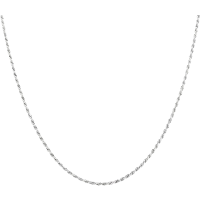 Womens Sterling Silver Rope Chain Necklace - Grey - One Size