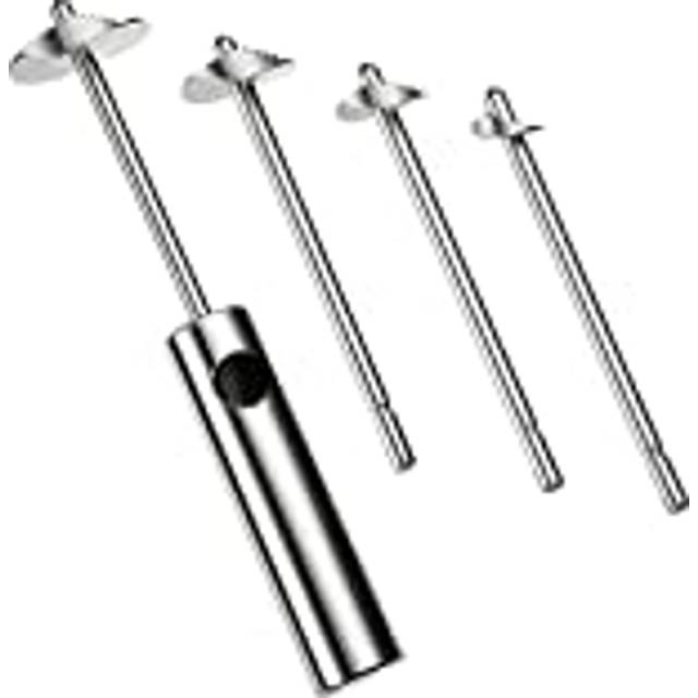 Lurch Veggie Vegetable Corer and Spiralizer with Handle and 4 Different Drill Sizes, Stainless Steel, Silver, 5x17x21 cm