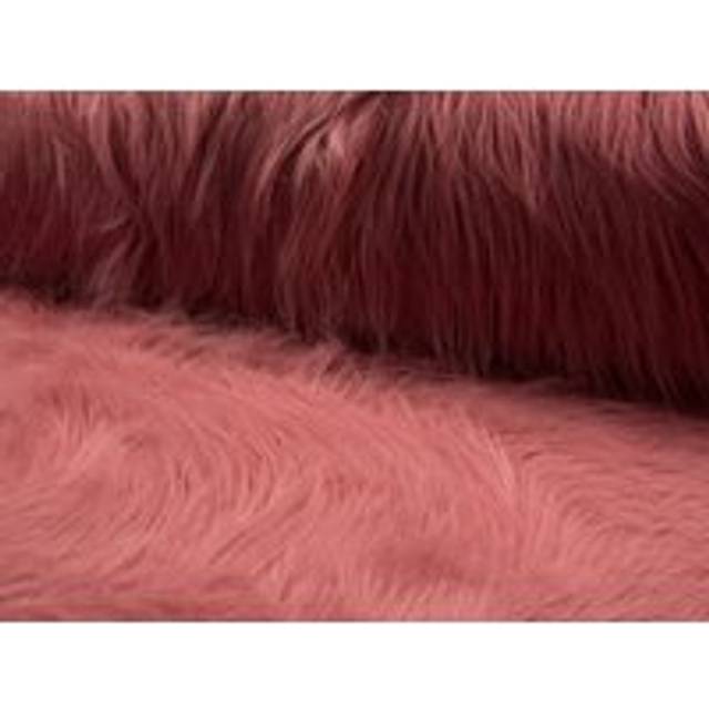 Deadstock Fantasy Faux Fur Fabric Old Rose Pink