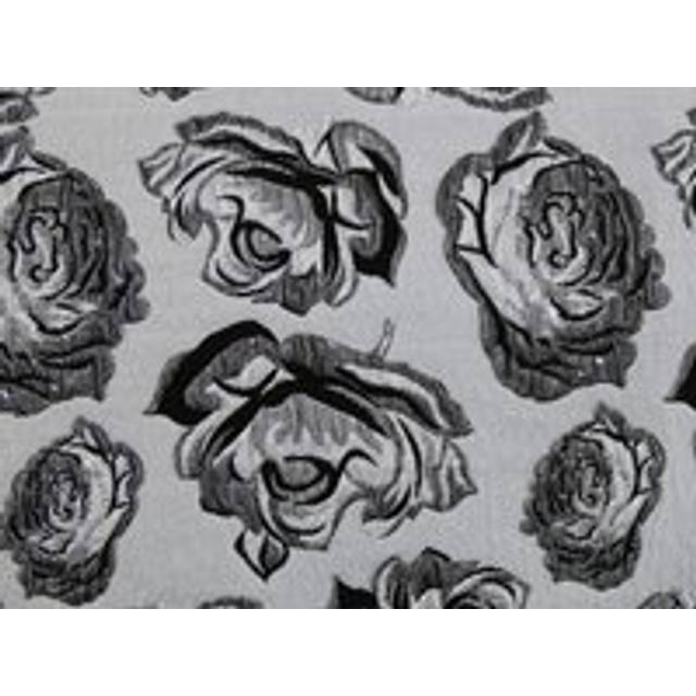 Deadstock Metallic Woven Brocade Fabric Silver