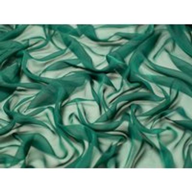 Minerva Core Range Cationic Sheer Chiffon Fabric Bottle Green