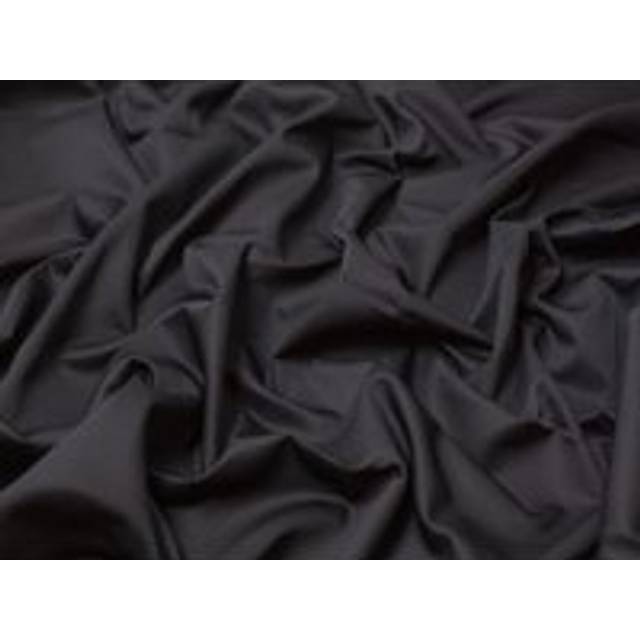 Minerva poly cotton gabardine twill fabric black - per metre