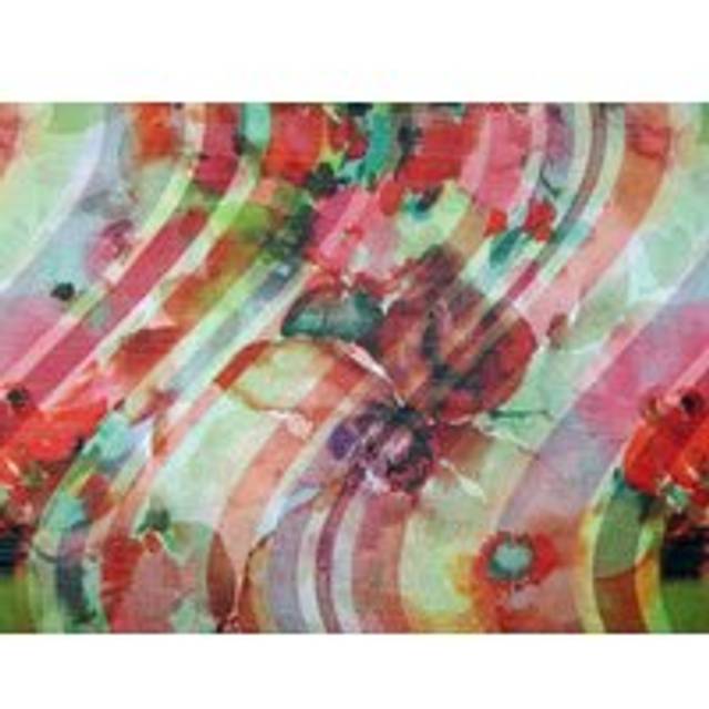 Deadstock Metallic Woven Brocade Fabric Orange