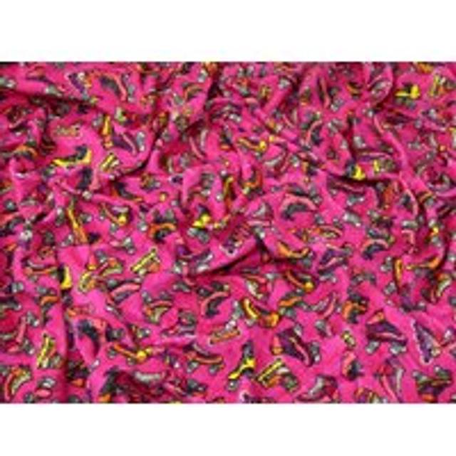 Deadstock Velour Stretch Knit Fabric Pink