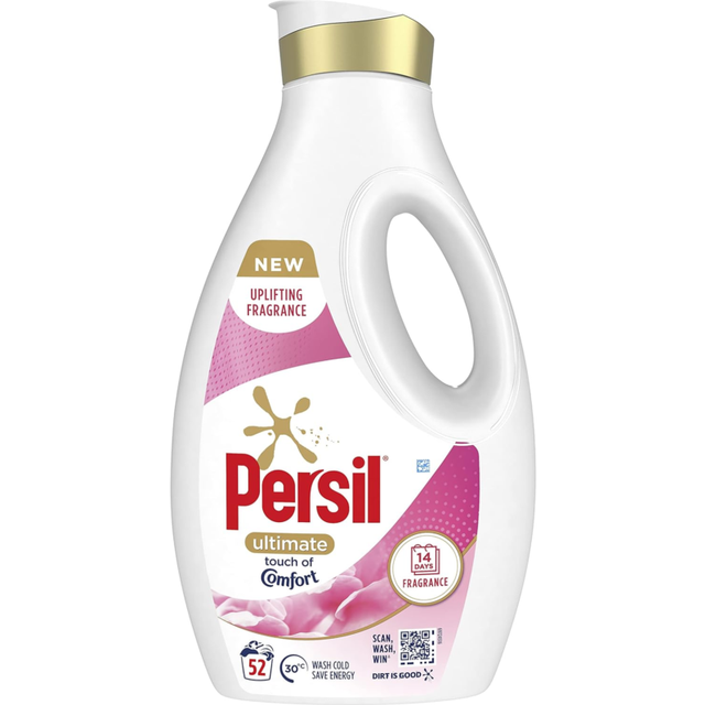 Persil ultimate touch of comfort washing liquid detergent laundry smelling fragr