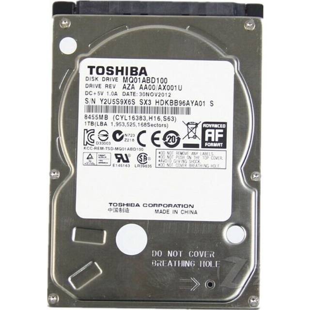 Toshiba Mq01abd100 1tb Sata Iii 5400 Rpm 2.5 Internal Laptop Hard Drive