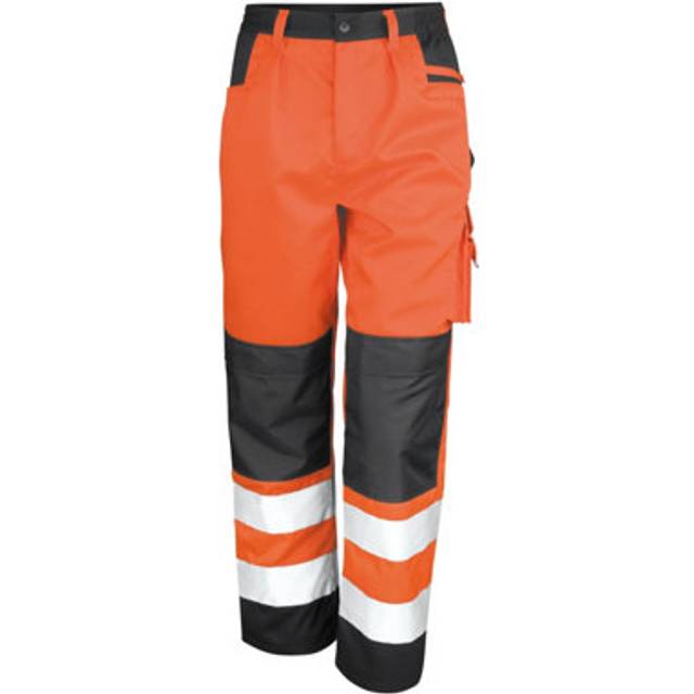 (M R, Orange) Result Core Unisex Adult Hi-Vis Safety Cargo Trousers