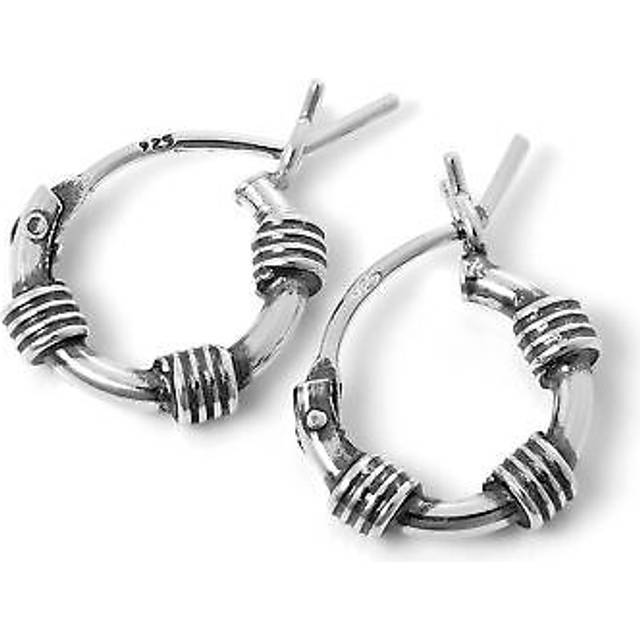 Tiny 925 Sterling Silver Bali Hoop Earrings With Wire Coils 10mm Hoops Sleepers