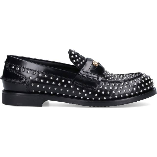 miu miu 'Penny Loafers' Studded Loafers - Black   - 37 IT
